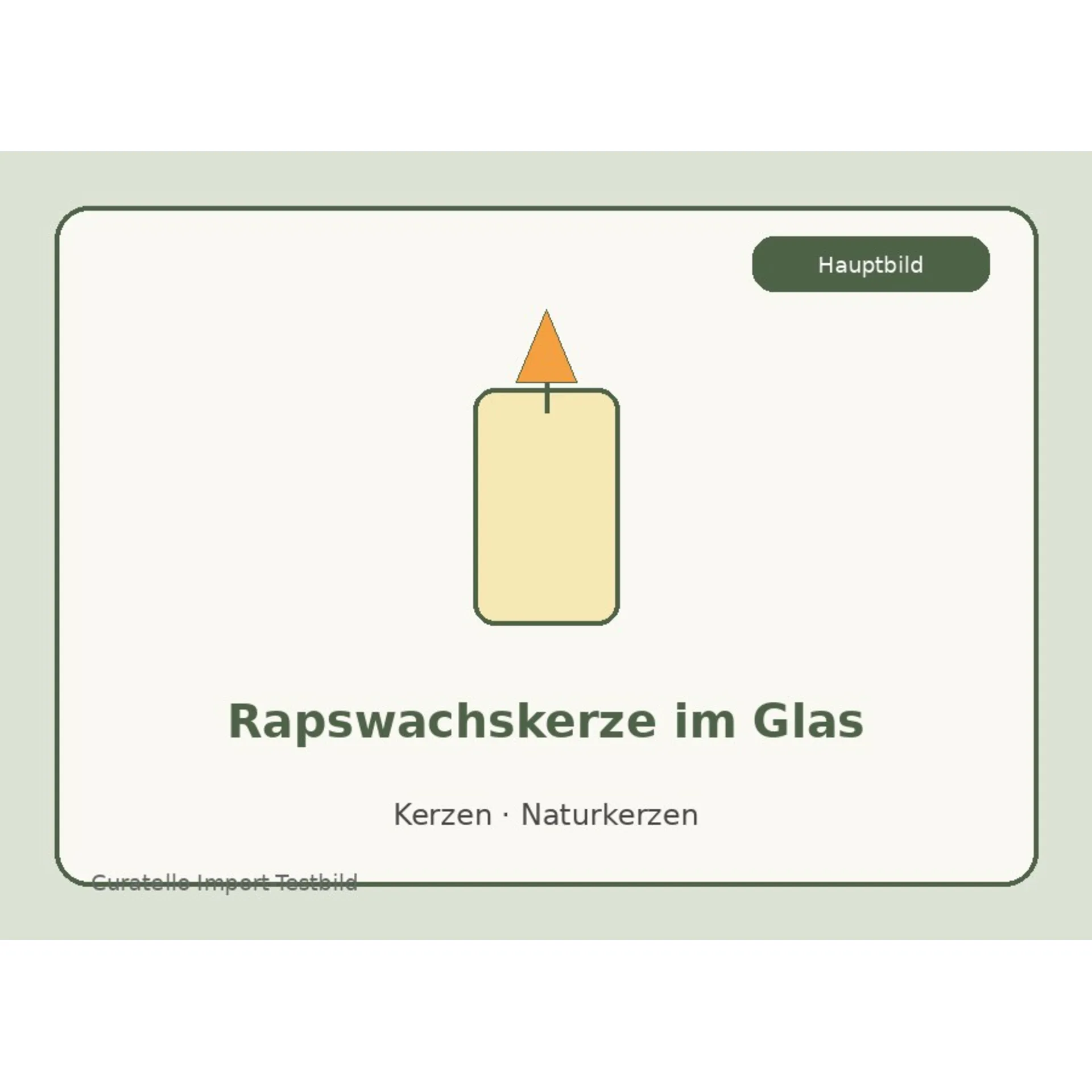Rapswachskerze im Glas