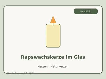 Rapswachskerze im Glas