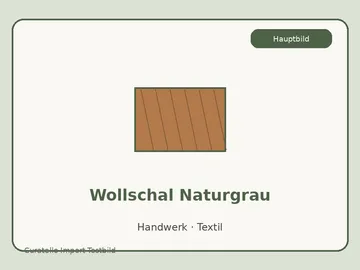 Wollschal Naturgrau